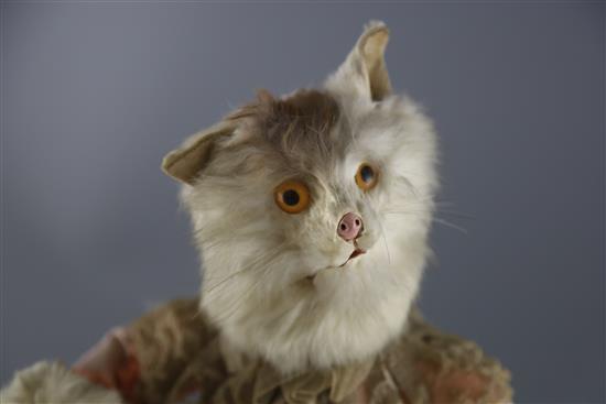 Roullet & Decamps. A 19th century French cat automaton, base 9.5 x 9.5in., overall height 20in.